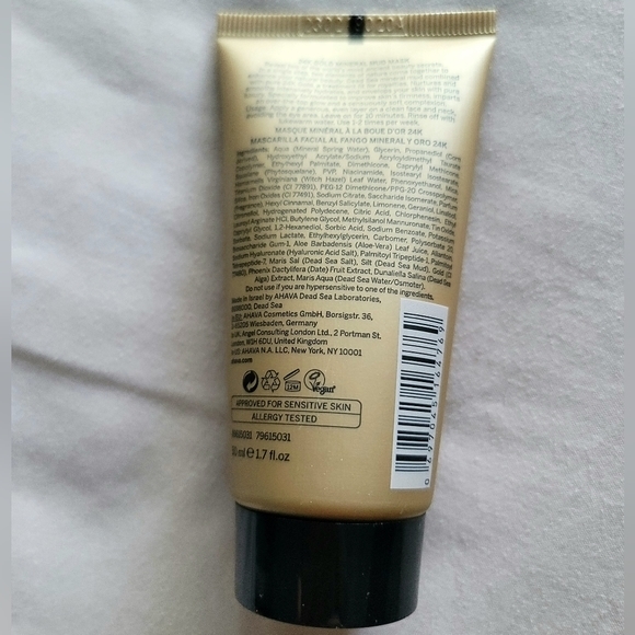 NEW AHAVA 24k Gold Mineral Mud Mask 50 ml - Picture 2 of 5